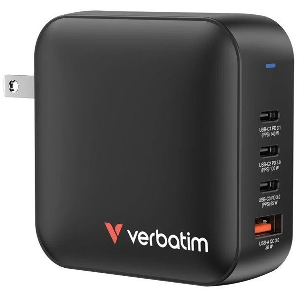 Cargador de pared  Universal Verbatim Mini GaN Wall Charger negro
